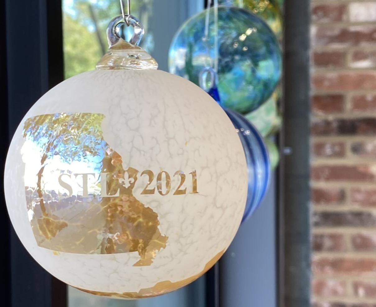 St. Louis glass ornament